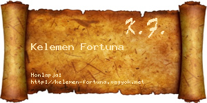 Kelemen Fortuna névjegykártya