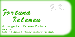 fortuna kelemen business card